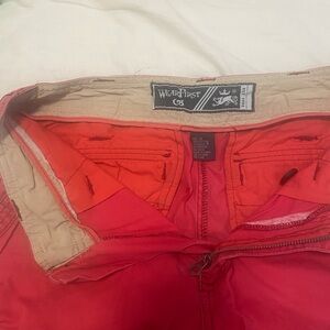 WearFirst Men's Red Cargo Shorts